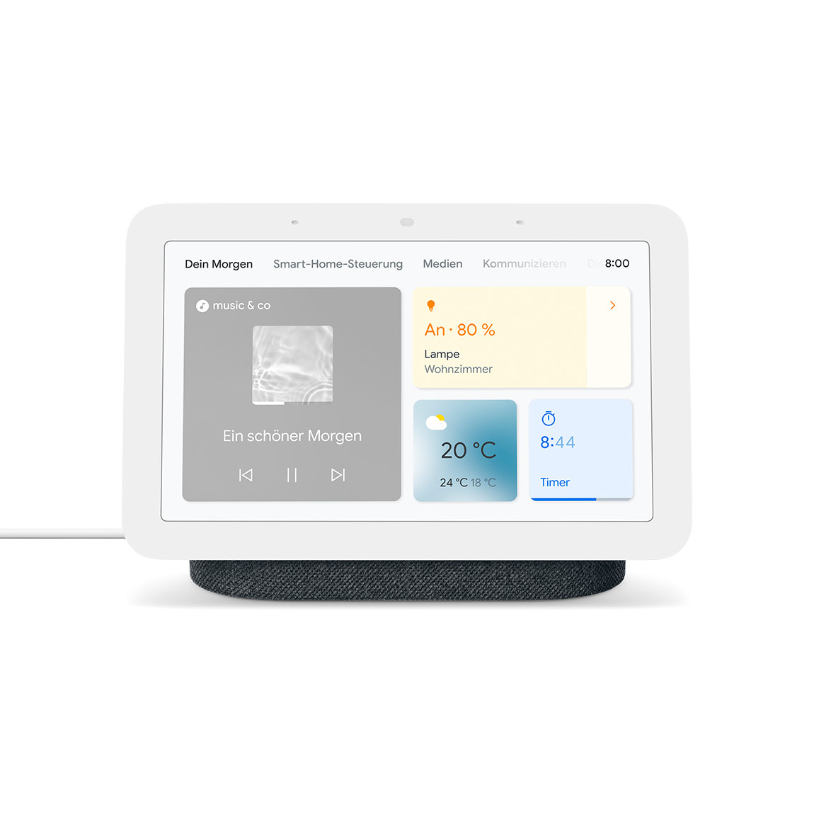 Google Nest Hub (2. Generation) - Smart Display mit Sprachsteuerung - Karbon
