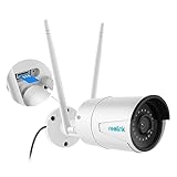 Reolink 4MP WLAN Kamera Outdoor, 2,4/5GHz WLAN Überwachungskamera Aussen mit Audio, 30m IR Nachtsicht, SD Kartenslot und Personen-/Fahrzeugerkennung, Fernzugriff, RLC-410W, 1080p, Nur Bewegung