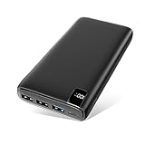 A ADDTOP Power Bank 26800mAh, 22,5W Powerbank USB C Externer Akku mit PD 20W Power Delivery, Tragbares Ladegerät mit 4 Ports kompatibel mit Smartphone, Tablets und mehr