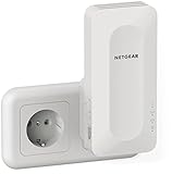 NETGEAR Nighthawk EAX15 WiFi 6 WLAN Mesh Repeater AX1800 (WLAN Verstärker bis zu 100 m² & 20 Geräte, Dual-Band Wifi Geschwindigkeit bis 1800 MBit/s, 100% abwärtskompatibel, Smart Roaming)