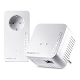 devolo Magic 1 WiFi mini Starter Kit, WLAN Powerline Adapter, bis zu 1.200 Mbit/s, WLAN Verstärker, 1x LAN Anschluss, dLAN 2.0, weiß