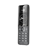 Gigaset COMFORT 520HX – DECT-Mobilteil mit Ladeschale – Schnurloses Telefon für Router und DECT-Basis, titanium-schwarz [Kompatibel in DE, IT, FR, NL, BE, CHE, AUT] [Ohne Basis]