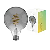 Hombli Smarte Glühbirne | E27 Dimmbares Warmweißes Licht, 1800-6500K CCT | 5.5W Filament, G95 60 Lumen | Einfache Installation | Sprachsteuerung mit App-Funktion, Kompatibel mit Google, Alexa & Siri