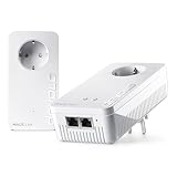 devolo Magic 2 WiFi next Starter Kit, WLAN Powerline Adapter, bis zu 2.400 Mbit/s, Mesh WLAN Steckdose, 2x Gigabit LAN Anschluss, dLAN 2.0, weiß