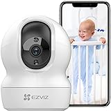 EZVIZ 2K WLAN IP Kamera, Überwachungskamera mit Zwei-Wege-Audio, 350° Schwenkung / 55° Neigung, Bewegungsverfolgung, IR Nachtsicht, Innenkamera für Kinder und Tiere, kompatibel mit Alexa, CP1