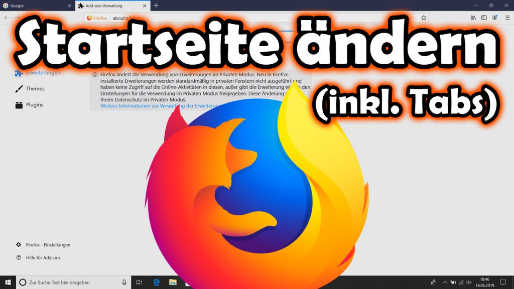 Mozilla Firefox Startseite ändern (inkl. Tabs)