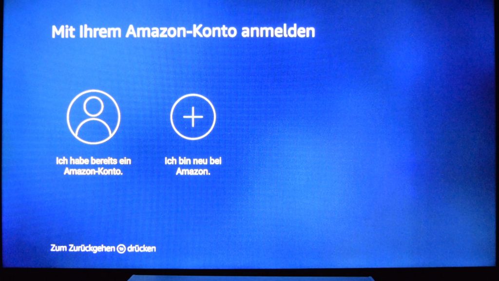 Bevor Ihr losstreamen könnt, müsst Ihr euch mit eurem Amazon Konto verbinden