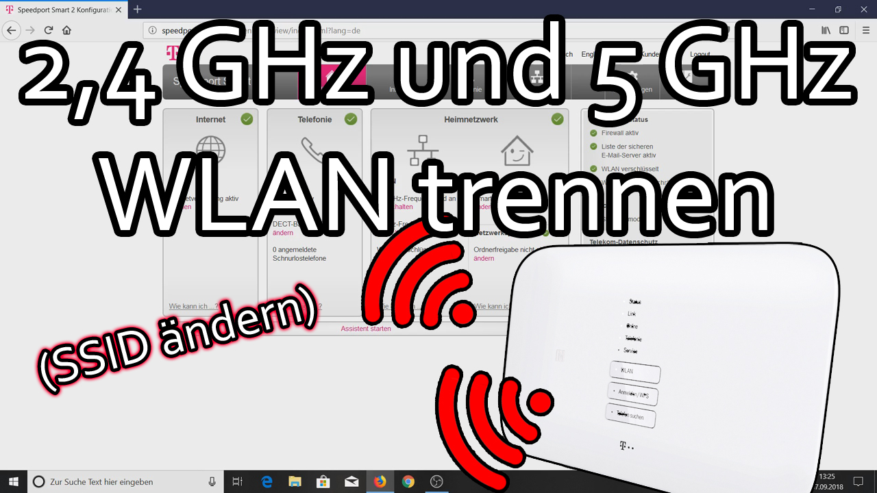 2 4 GHz und 5 GHz WLAN trennen beim Telekom Speedport Router  knowaTEL  