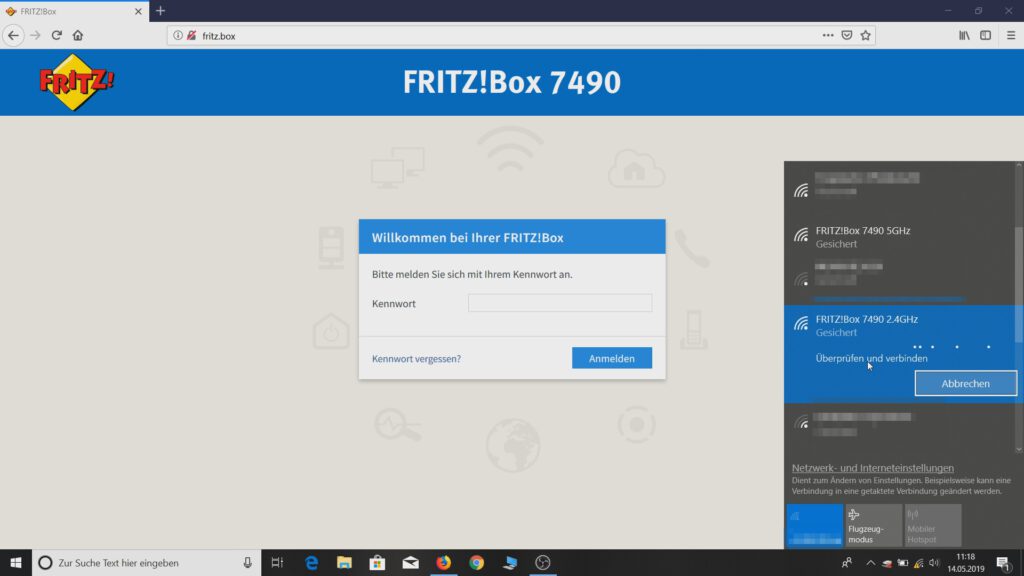 Fritzbox WLAN trennen - nach der Änderung sendet die Fritzbox zwei separate WLAN aus