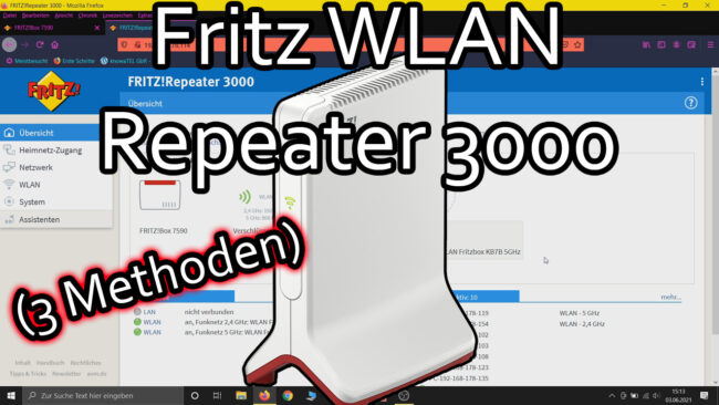 Fritz WLAN Repeater 3000 einrichten und verbinden