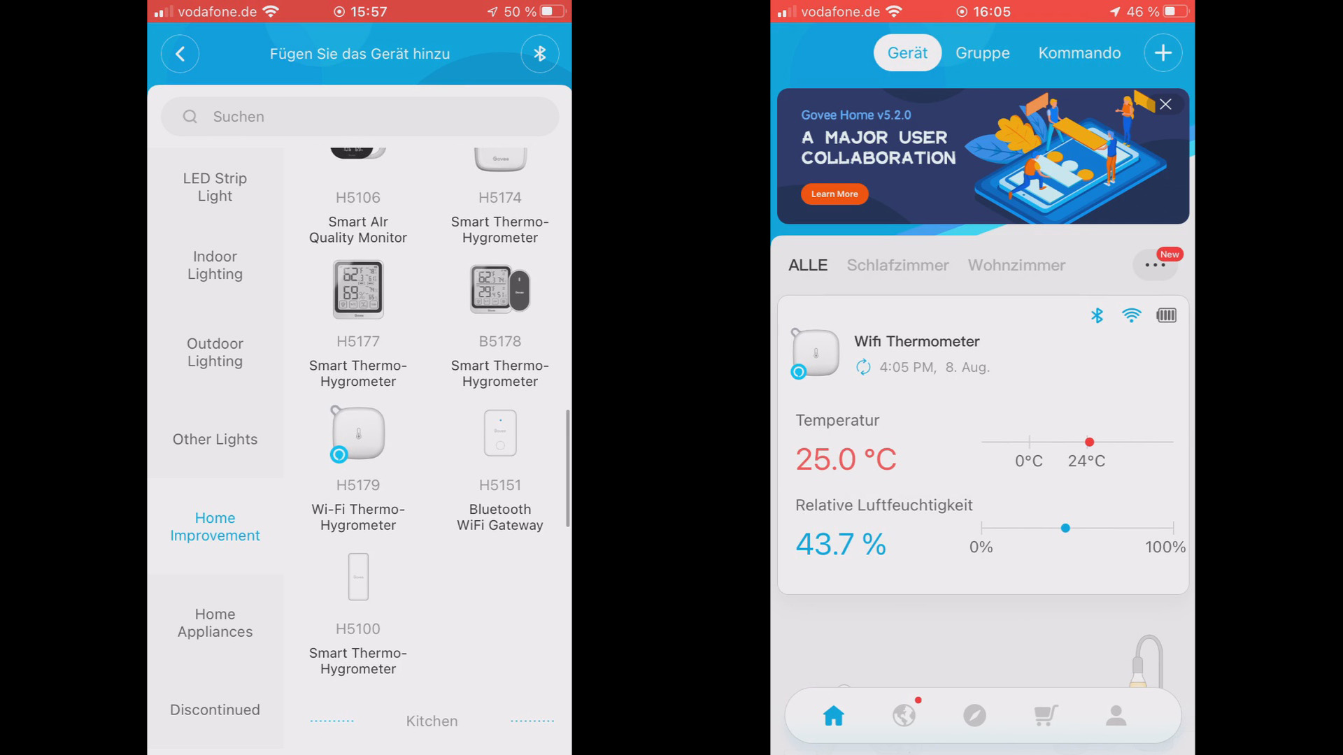 Govee WiFi ThermoHygrometer H5179 mit WLAN verbinden und einrichten
