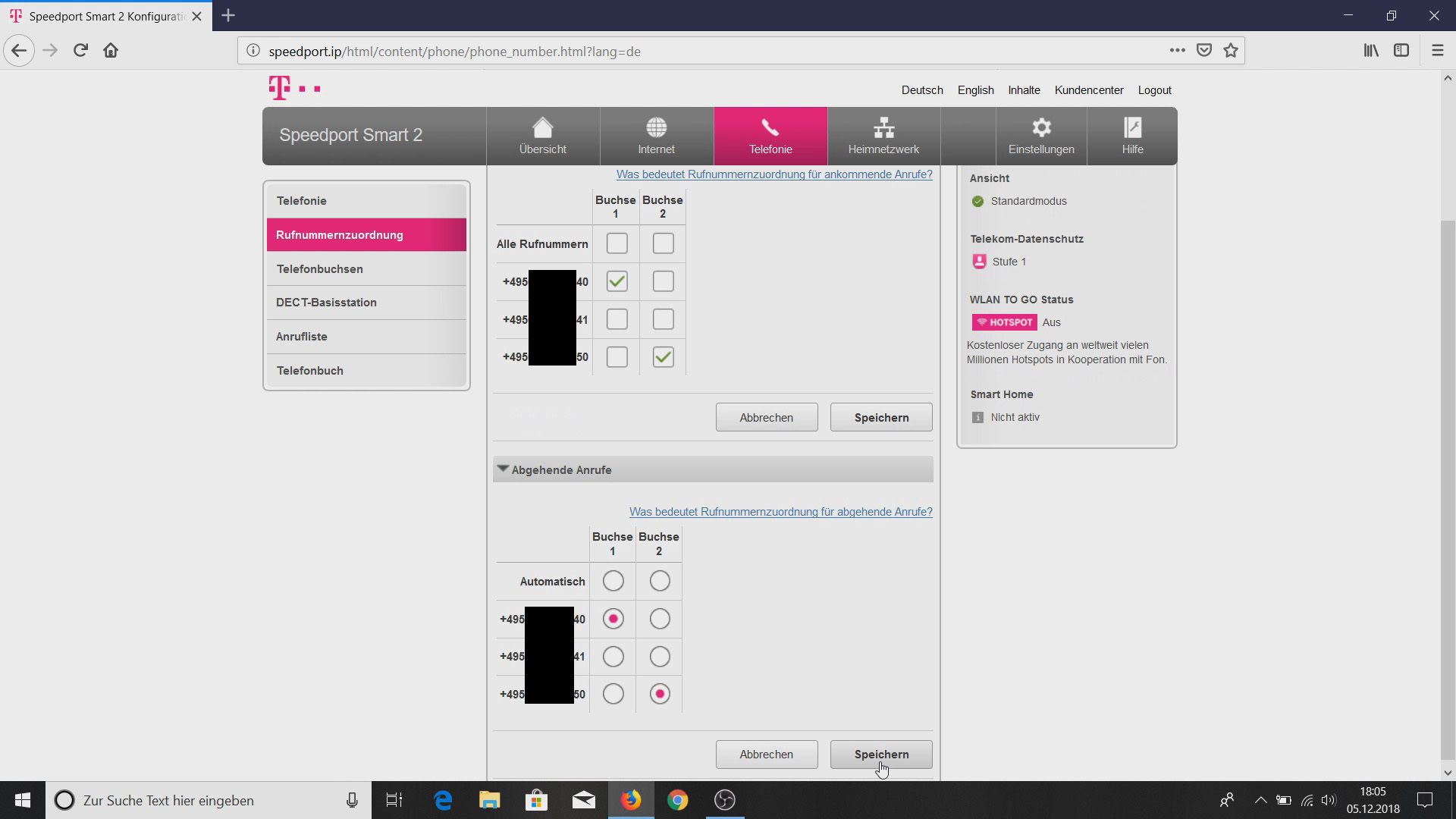 Telekom Speedport Telefon anschliessen und Rufnummern zuweisen knowaTEL GbR Ihr Partner für