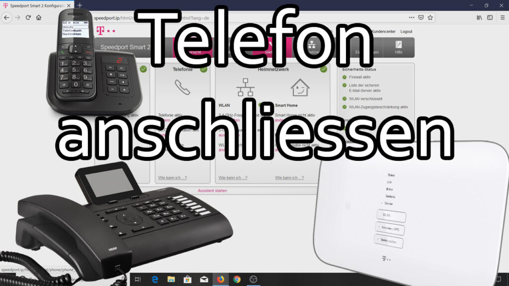 Telekom Speedport Telefon anschliessen und Rufnummern zuweisen