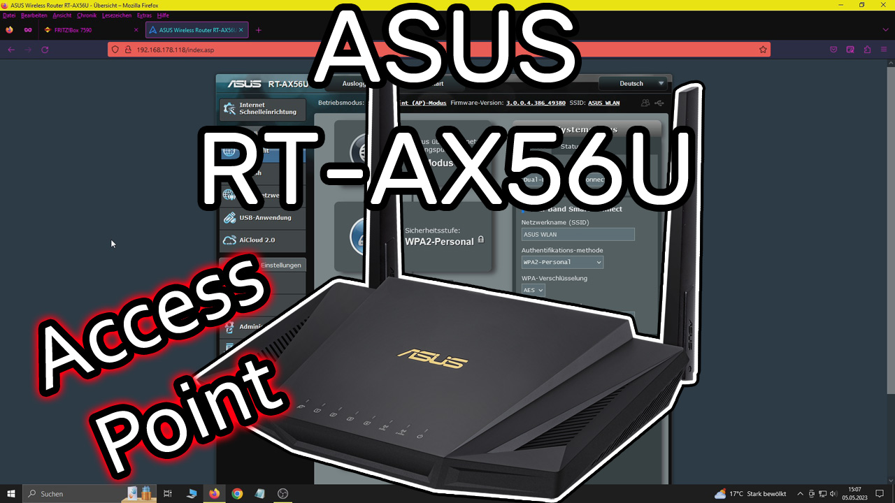 ASUS RT-AX56U WLAN Router als Access Point einrichten