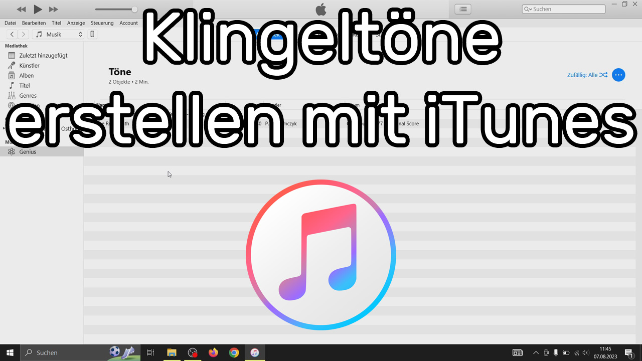 Eigene Klingeltöne für iPhone erstellen mit iTunes