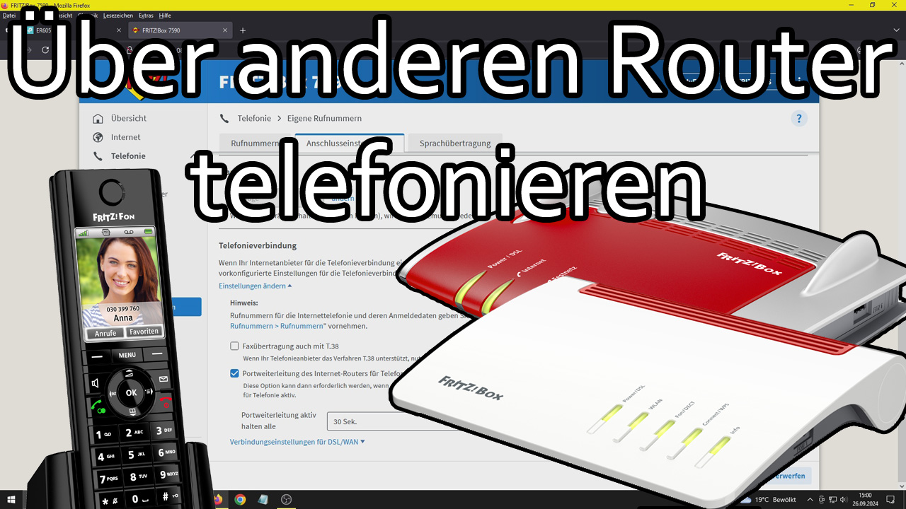 Fritzbox Telefonie für den Betrieb mit anderem Router einrichten