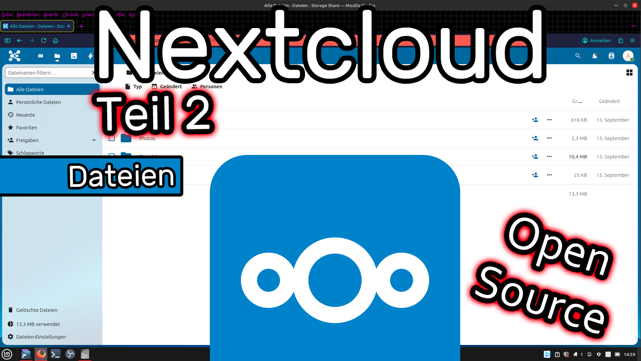 Dateien / Files hochladen, herunterladen, teilen, Favoriten, Ordner anlegen – Nextcloud ☁️