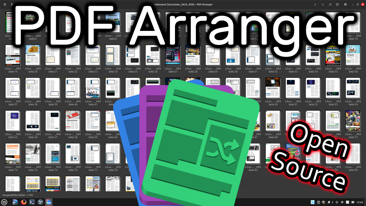 PDF Dateien bearbeiten, zusammenfügen, teilen, drehen und umsortieren mit PDF Arranger – Open Source