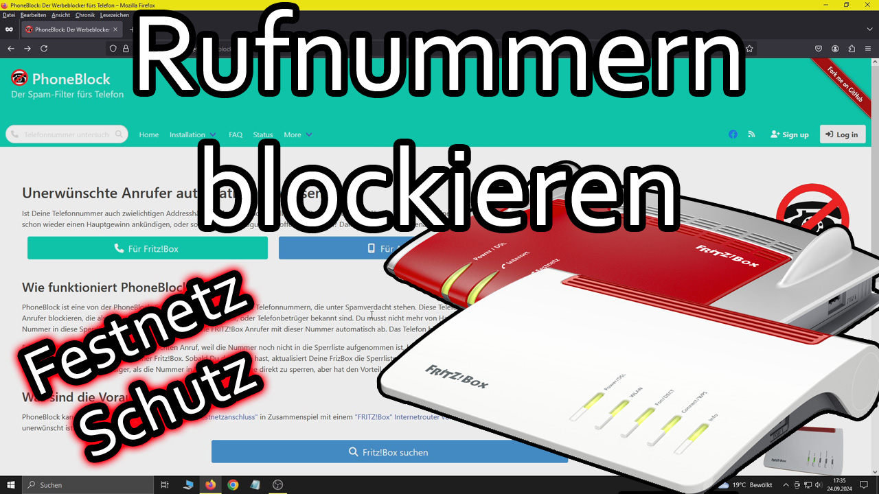 Phoneblock in Fritzbox einrichten und unerwünschte Anrufer automatisch abweisen