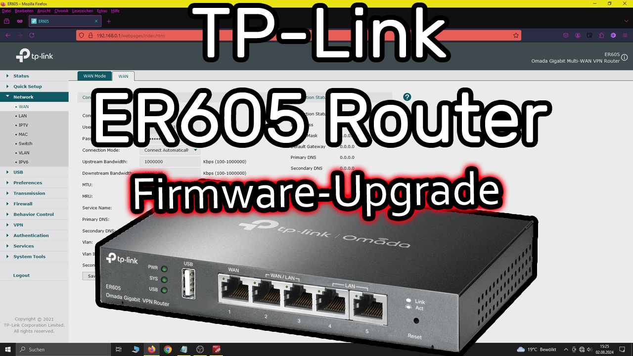 TP-Link ER605 Router Firmware Upgrade