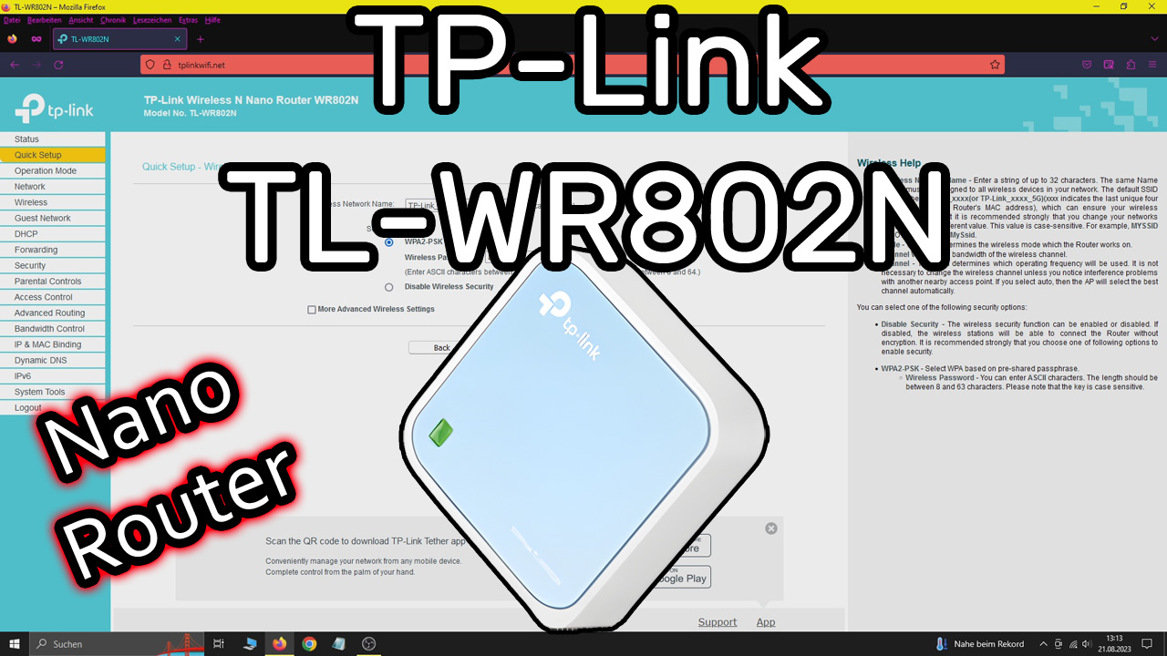 TP-Link TL-WR802N N300 WLAN Nano Router einrichten