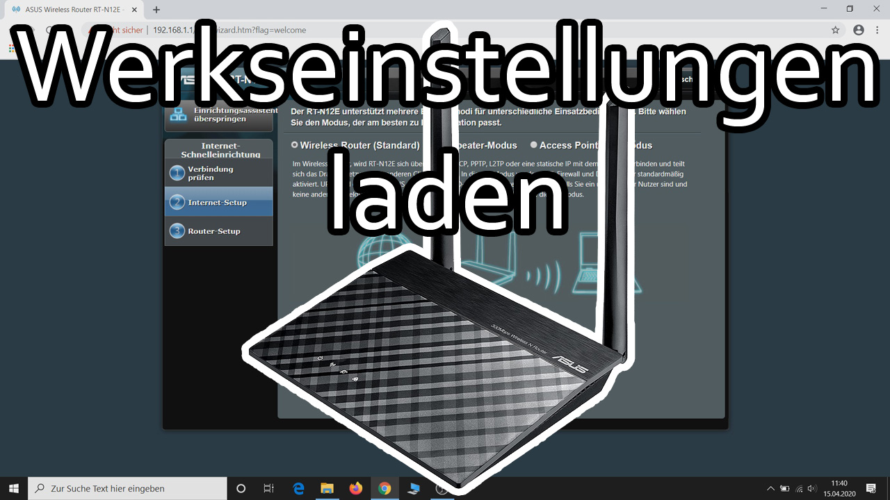 ASUS Router auf Werkseinstellungen zurücksetzen (Asus RT N12E)