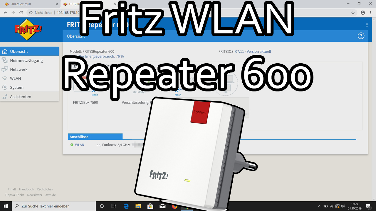 Fritz WLAN Repeater 600 einrichten und verbinden (mit und ohne WPS)