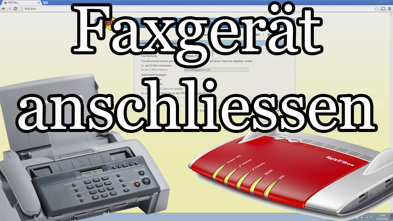 Faxgerät an Fritzbox anschließen und Rufnummer zuweisen
