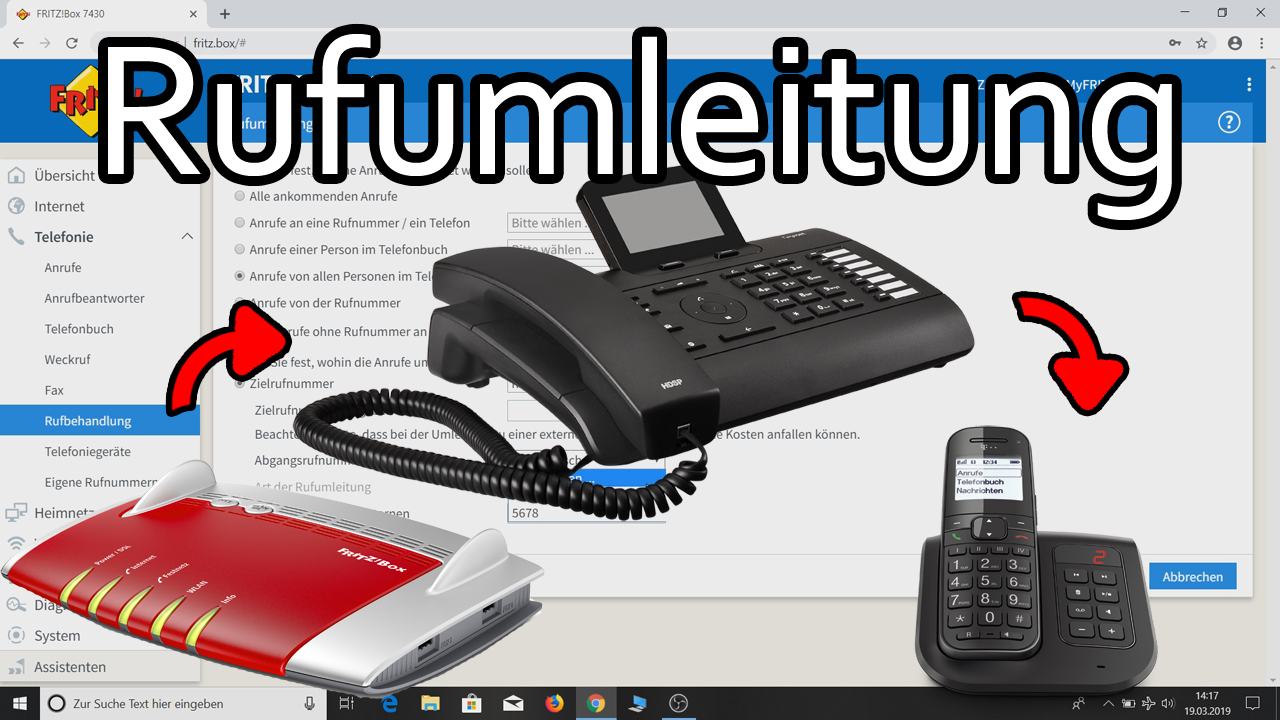 Fritzbox Rufumleitung einrichten und Optionsübersicht