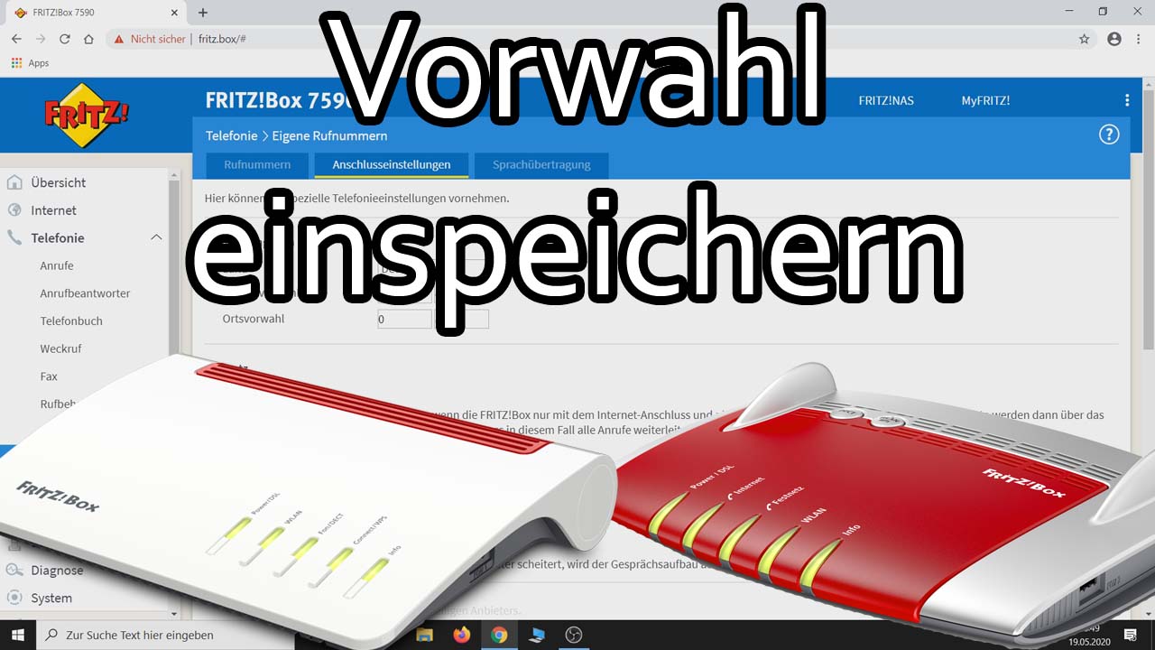 Fritzbox – Vorwahl einstellen