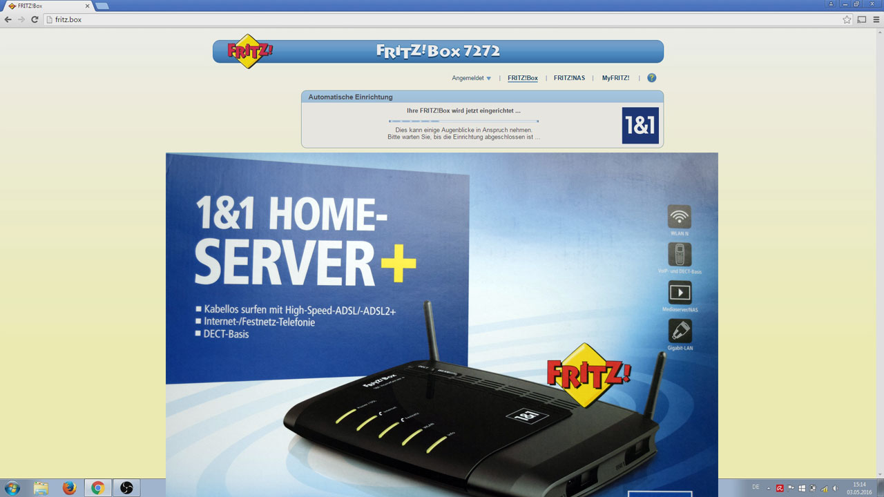 Fritzbox am 1und1 Anschluss einrichten (1&1 Homeserver)