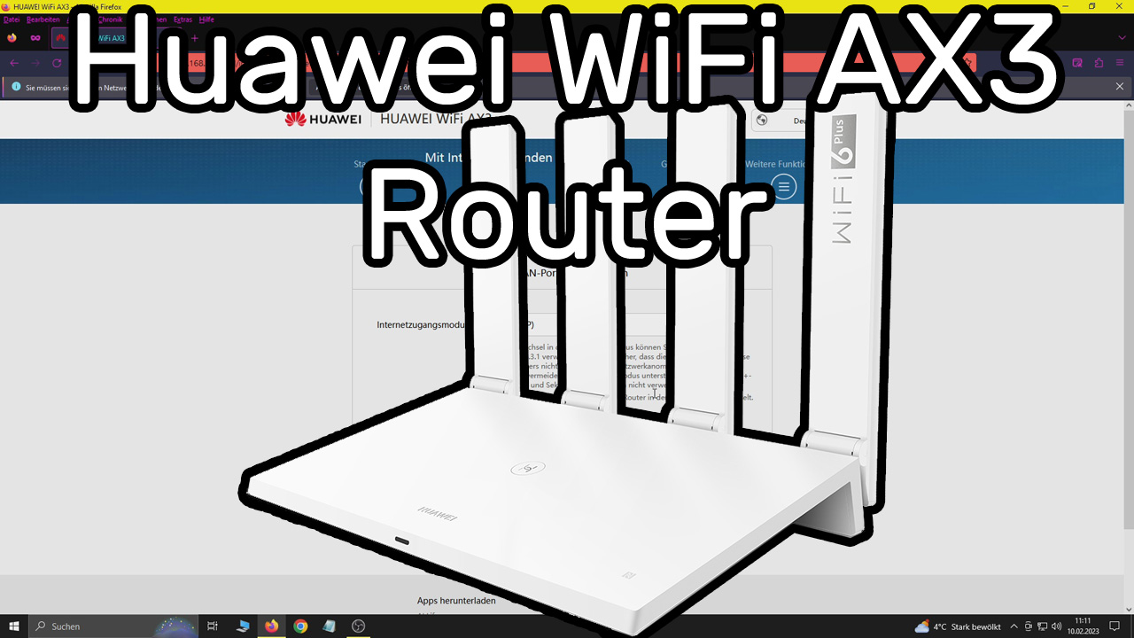 Huawei WiFi AX3 WLAN Router einrichten (DHCP und Access Point Einstellungen)