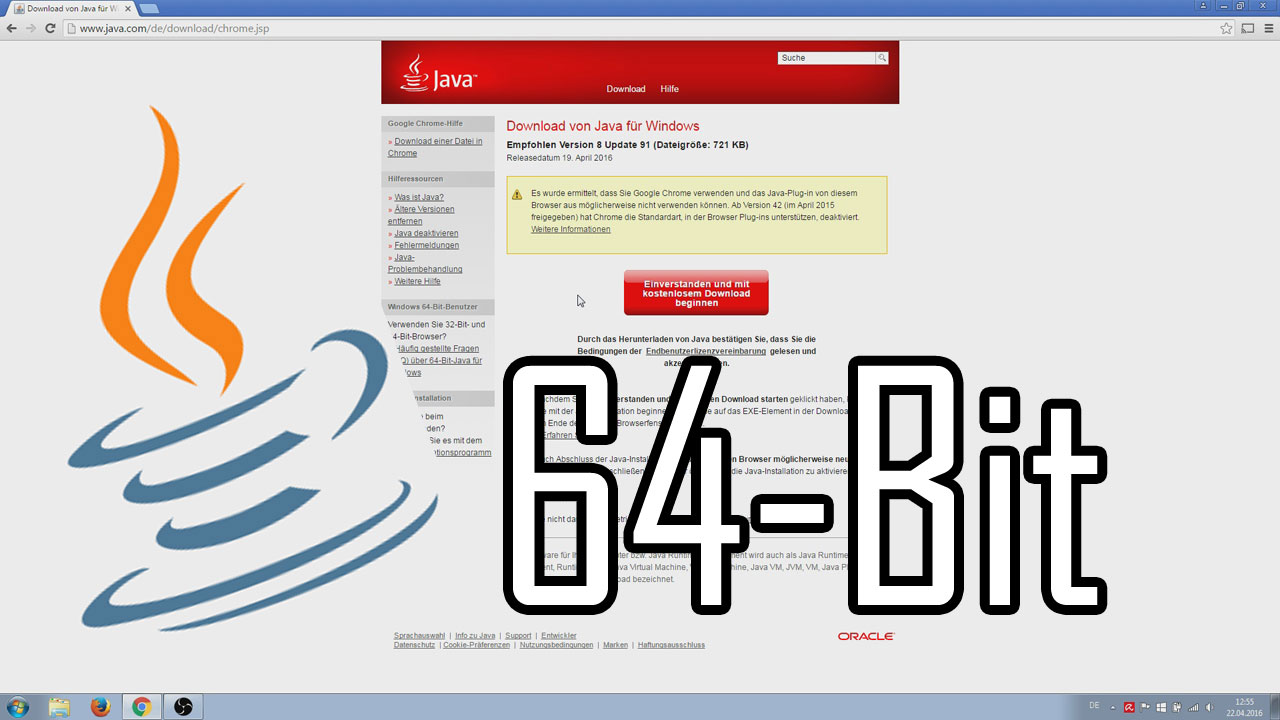 Java 64-Bit Version installieren [deutsch]