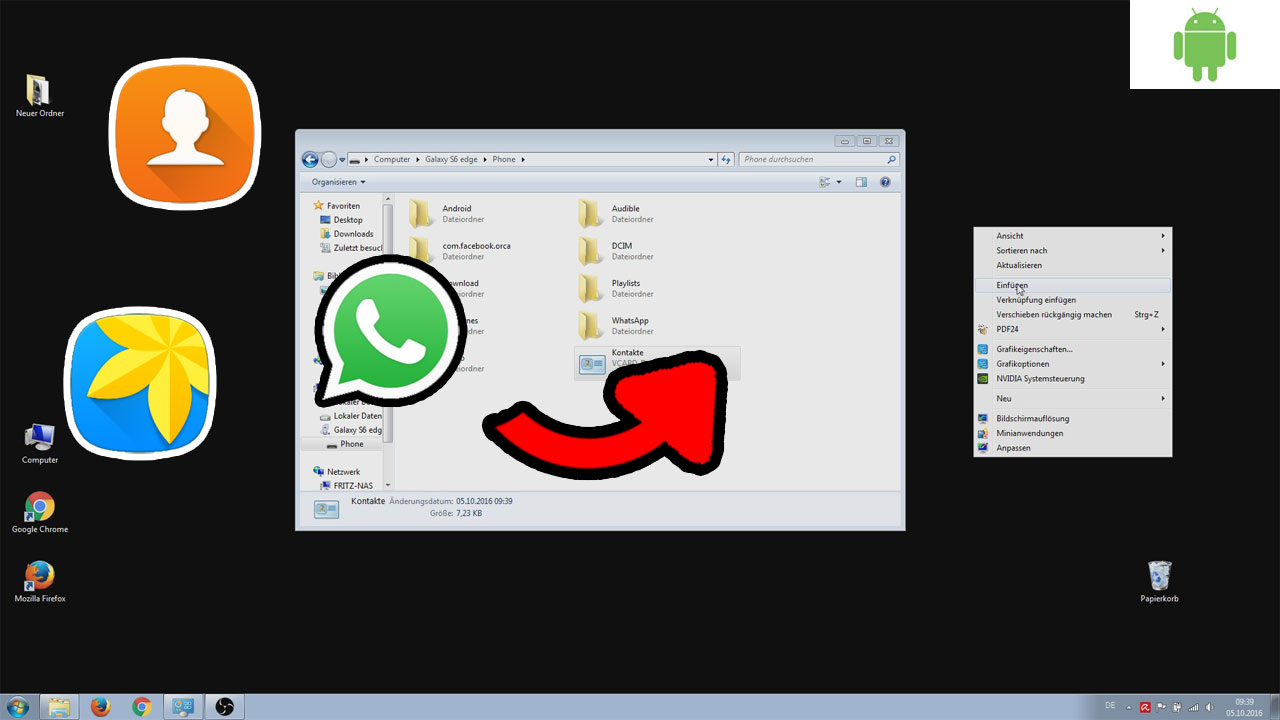 Kontakte, Bilder, Whatsapp – Datensicherung beim Android Smartphone (Samsung Galaxy S6)