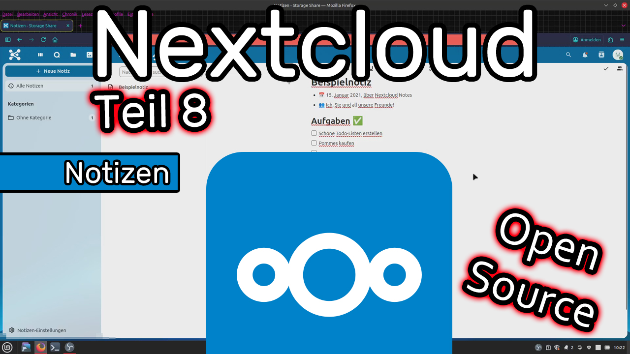 Nextcloud Notes / Notizen App – digitaler Notizblock in der eigenen, privaten Cloud