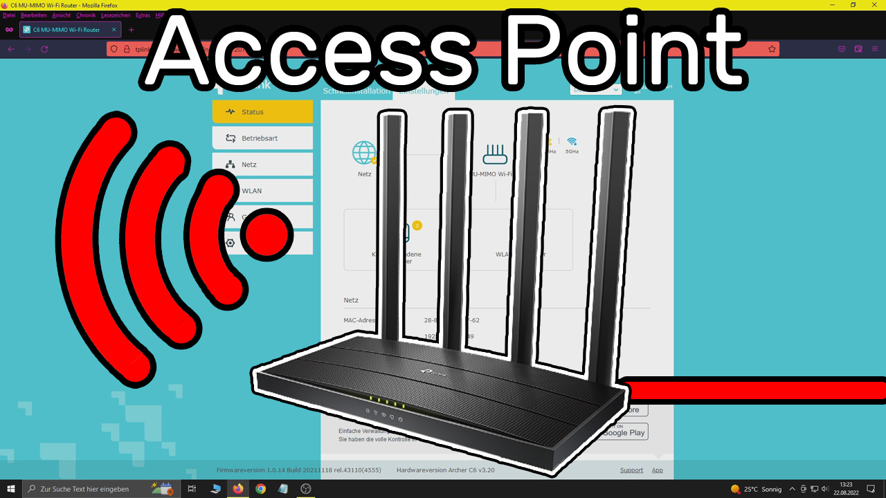 TP-Link Archer C6 WLAN Router als Access Point einrichten