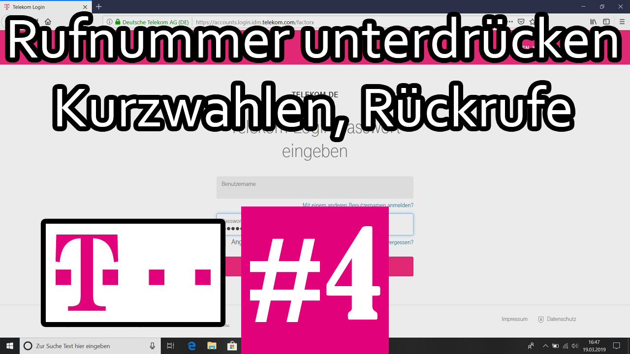 Telekom Kunden- und Telefoniecenter Folge 4 – Rufnummern unterdrücken, Kurzwahlen, Rückrufe