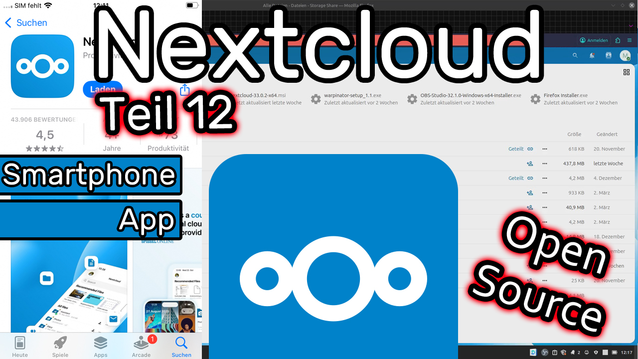 ☁️ Nextcloud auch unterwegs immer dabei mit der Smartphone App