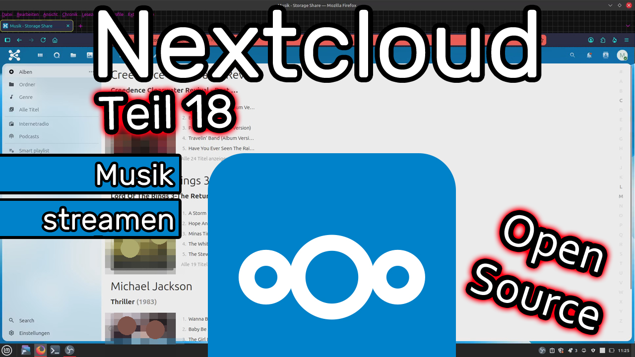 Nextcloud kann auch Musikstreaming – ohne Abo vom eigenen Server (auch Mobil über App)